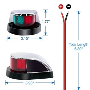 Obcursco Boat Navigation Lights, Marine LED Navigation Light, Boat LED Bow Light. Ideal for Pontoon, Skiff, and Small Boat