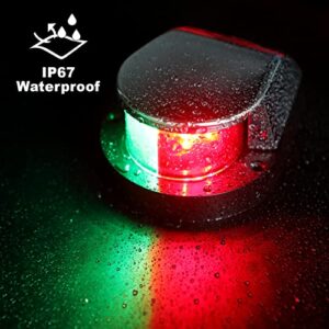 Obcursco Boat Navigation Lights, Marine LED Navigation Light, Boat LED Bow Light. Ideal for Pontoon, Skiff, and Small Boat