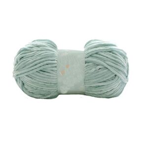 clisil 196yards light green velvet yarn crochet chenille velvet yarn 100% polyester yarn diy bag sweater scarf toy yarn 100g