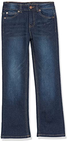 Lucky Brand Girls' Bootcut Fit Stretch Denim Jeans with Zipper Closure & Pockets, Barrier Wash, 14