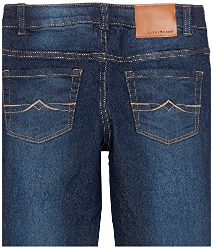 Lucky Brand Girls' Bootcut Fit Stretch Denim Jeans with Zipper Closure & Pockets, Barrier Wash, 14