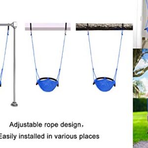 Swing Seat for Kids Heavy Duty Rope Play Secure Children Swing Set,Perfect for Indoor,Outdoor,Playground,Home,Tree,with Snap Hooks and Swing Straps,440 lbs Capacity,Blue