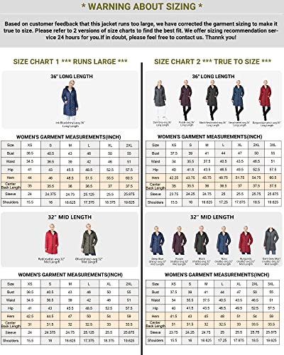 Outdoor Ventures Women's Lightweight Warm Long Puffer Coat with Hood-XL,32"