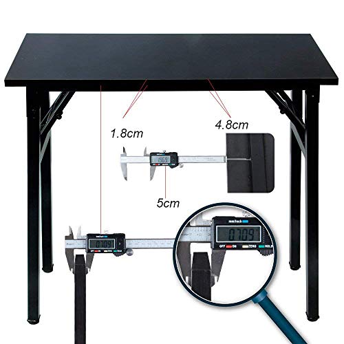 DlandHome 31.5 inches Small Computer Desk for Home Office Folding Table Writing Table for Small Spaces Study Table Laptop Desk No Assembly Required Black DND-AC5CB-8040