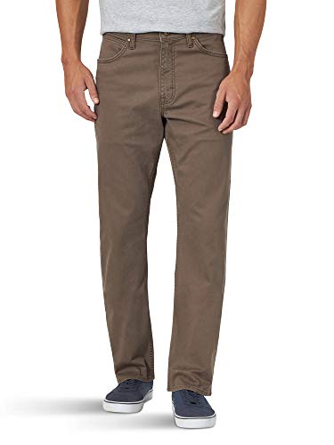 Wrangler Authentics mens Straight Fit Twill Pant , Major Brown , 34W x 32L