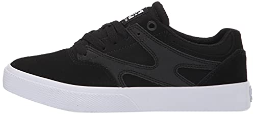 DC Men's Kalis Vulc Low Top Casual Skate Shoe, Black/White, 11 D M US