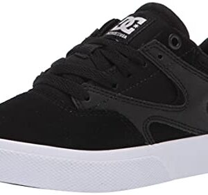 DC Men's Kalis Vulc Low Top Casual Skate Shoe, Black/White, 11 D M US