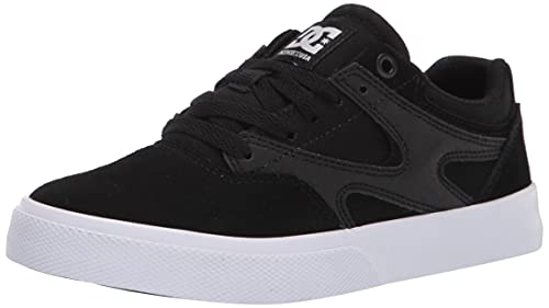 DC Men's Kalis Vulc Low Top Casual Skate Shoe, Black/White, 11 D M US