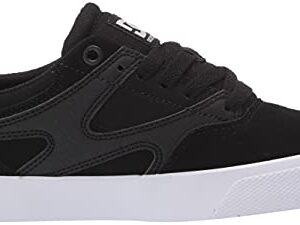 DC Men's Kalis Vulc Low Top Casual Skate Shoe, Black/White, 11 D M US