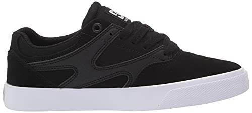 DC Men's Kalis Vulc Low Top Casual Skate Shoe, Black/White, 11 D M US