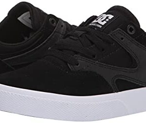 DC Men's Kalis Vulc Low Top Casual Skate Shoe, Black/White, 11 D M US