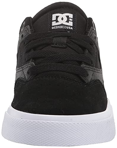 DC mens Kalis Vulc Low Top Casual Skate Shoe, Black/White, 11.5 US