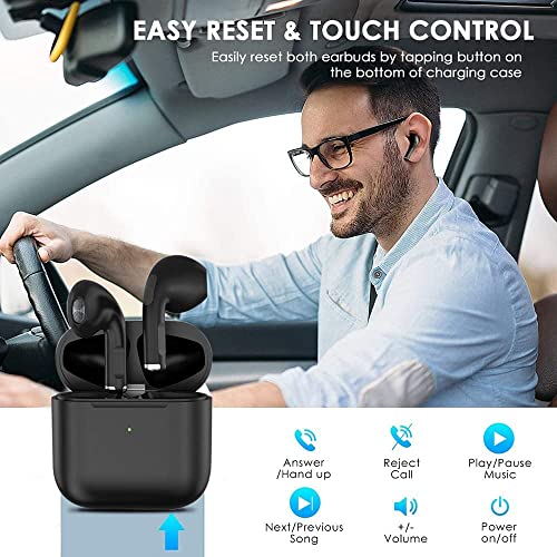 Wireless Earbuds,Bluetooth Headphones 5.3,HiFi Sterero Auto Pairing Earphones with Mic,Charging Case,30H Playtime,IP7 Waterproof Noise Cancelling Bluetooth Ear Buds for iPhone/Samsung/AirPods/Workout