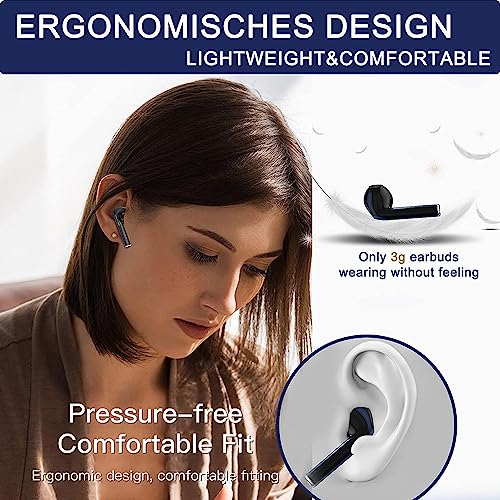 Wireless Earbuds,Bluetooth Headphones 5.3,HiFi Sterero Auto Pairing Earphones with Mic,Charging Case,30H Playtime,IP7 Waterproof Noise Cancelling Bluetooth Ear Buds for iPhone/Samsung/AirPods/Workout