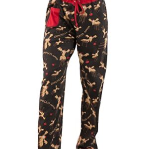 Lazy One Pajamas for Women, Cute Pajama Pants and Top Separates, Chocolate, Moose, Animal