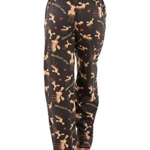 Lazy One Pajamas for Women, Cute Pajama Pants and Top Separates, Chocolate, Moose, Animal