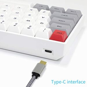 60% Mechanical Keyboard, RGB LED Backlit, Gateron Optical Switch, Macros, Waterproof, Ergonomic USB Wired Gaming Keyboard for PC/Mac Gamer(PBT Caps)