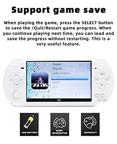 JXD 4.3 inch 8GB Handheld Game Console Built in 1500 Games for Multiple simulators x6 Retro Video Game Console mp3/mp4/Ebook TV Out Portable Game Player