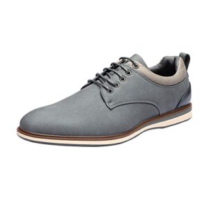 bruno marc men's grey dress shoes casual oxford lg19011m 12 m us