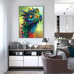 Kimily DIY Paint by Numbers for Adults Kids DIY Painting Acrylic Paint by Numbers Painting Kit Home Wall Living Room Bedroom Decoration Dragon