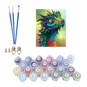 Kimily DIY Paint by Numbers for Adults Kids DIY Painting Acrylic Paint by Numbers Painting Kit Home Wall Living Room Bedroom Decoration Dragon