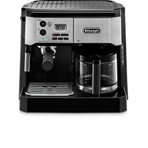 De'Longhi BCO430BM All-in-One Combination Maker & Espresso Machine + Advanced Milk Frother for Cappuccino, Latte & Macchiato + Glass Coffee Pot 10-Cup