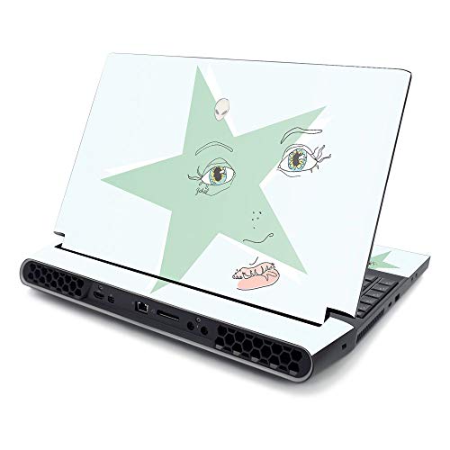 MightySkins Skin Compatible with Alienware Area-51M 17" (2019) - Star Face | Protective, Durable, and Unique Vinyl Decal wrap Cover | Easy to Apply, Remove, and Change Styles | Made in The USA