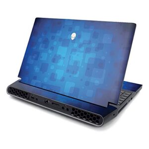 mightyskins skin compatible with alienware area-51m 17" (2019) - blue retro | protective, durable, and unique vinyl decal wrap cover | easy to apply, remove, and change styles | made in the usa