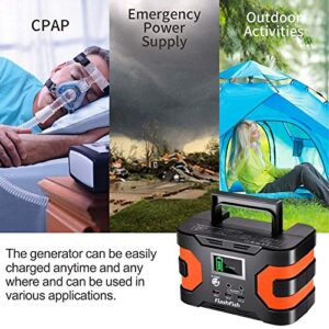 200W Peak Power Station, Flashfish [CPAP] [Battery] 166Wh 45000mAh Backup [Power] [Pack] 110V 150W Lithium [Battery] [Pack] Camping Solar Generator For Camping Home Emergency [Power] Supply