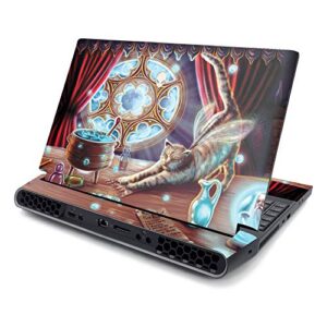 mightyskins skin compatible with alienware area-51m 17" (2019) - cauldron cat | protective, durable, and unique vinyl decal wrap cover | easy to apply, remove, and change styles | made in the usa