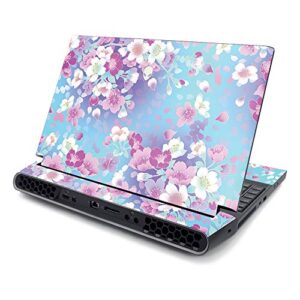 mightyskins skin compatible with alienware area-51m 17" (2019) - in bloom | protective, durable, and unique vinyl decal wrap cover | easy to apply, remove, and change styles | made in the usa