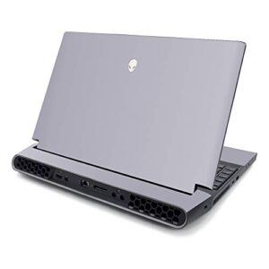 mightyskins skin compatible with alienware area-51m 17" (2019) - solid gray | protective, durable, and unique vinyl decal wrap cover | easy to apply, remove, and change styles | made in the usa