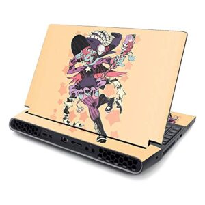 mightyskins skin compatible with alienware area-51m 17" (2019) - happy witch | protective, durable, and unique vinyl decal wrap cover | easy to apply, remove, and change styles | made in the usa