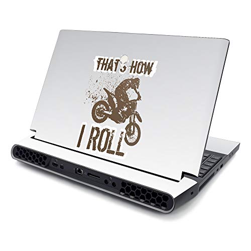 MightySkins Skin Compatible with Alienware Area-51M 17" (2019) - Motocross | Protective, Durable, and Unique Vinyl Decal wrap Cover | Easy to Apply, Remove, and Change Styles | Made in The USA