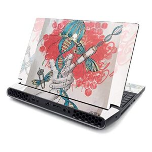 mightyskins skin compatible with alienware area-51m 17" (2019) - red grasp | protective, durable, and unique vinyl decal wrap cover | easy to apply, remove, and change styles | made in the usa