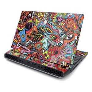 mightyskins skin compatible with alienware area-51m 17" (2019) - acid trippy | protective, durable, and unique vinyl decal wrap cover | easy to apply, remove, and change styles | made in the usa