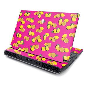 mightyskins skin compatible with alienware area-51m 17" (2019) - make lemonade | protective, durable, and unique vinyl decal wrap cover | easy to apply, remove, and change styles | made in the usa