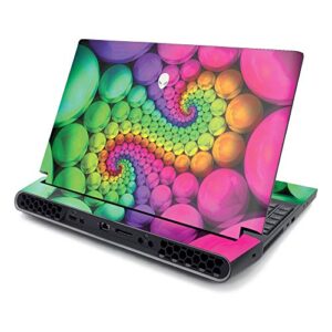 mightyskins skin compatible with alienware area-51m 17" (2019) - hallucinate | protective, durable, and unique vinyl decal wrap cover | easy to apply, remove, and change styles | made in the usa