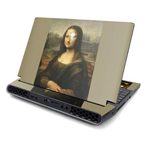 mightyskins skin compatible with alienware area-51m 17" (2019) - mona lisa | protective, durable, and unique vinyl decal wrap cover | easy to apply, remove, and change styles | made in the usa