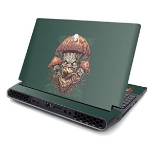 mightyskins skin compatible with alienware area-51m 17" (2019) - evil mushroom | protective, durable, and unique vinyl decal wrap cover | easy to apply, remove, and change styles | made in the usa