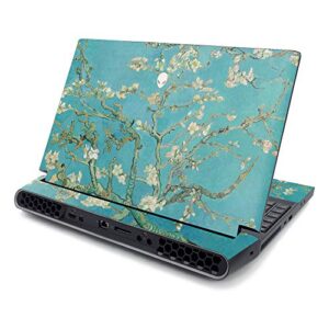 mightyskins skin compatible with alienware area-51m 17" (2019) - almond blossom | protective, durable, and unique vinyl decal wrap cover | easy to apply, remove, and change styles | made in the usa