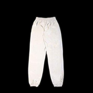 Reflective Pants Men Brand Hip Hop Dance Fluorescent Trousers Casual Harajuku Night Sporting Jogger Pants Gray (S)