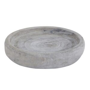 santa barbara design studio table sugar paulownia wood bowl, small, grey