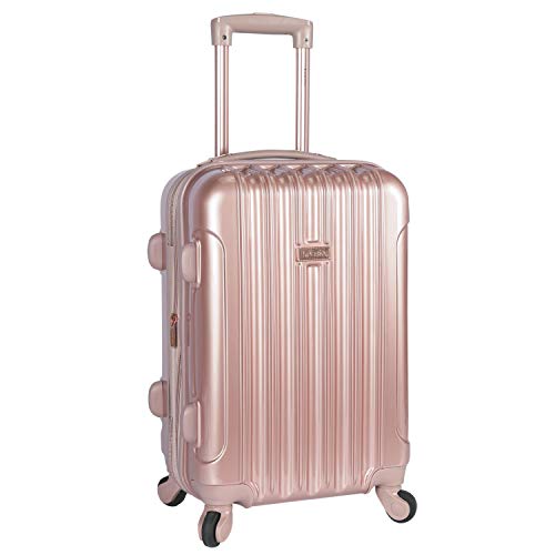kensie Women's Alma Hardside Spinner Luggage, Expandable, Rose Gold, Carry-On 20-Inch