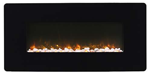 Dimplex Winslow 35" Wall-Mounted Electric Fireplace (Model: SWM3520), 4777 BTU, 120 Volt, 1400 Watt, Black