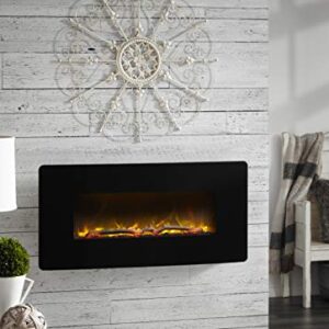 Dimplex Winslow 35" Wall-Mounted Electric Fireplace (Model: SWM3520), 4777 BTU, 120 Volt, 1400 Watt, Black