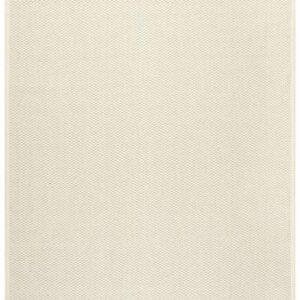SAFAVIEH Palm Beach Collection Area Rug - 9' x 12', Ivory, Hand-Knotted Sisal & Wool, Ideal for High Traffic Areas in Living Room, Bedroom (PAB617A)
