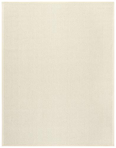 SAFAVIEH Palm Beach Collection Area Rug - 9' x 12', Ivory, Hand-Knotted Sisal & Wool, Ideal for High Traffic Areas in Living Room, Bedroom (PAB617A)