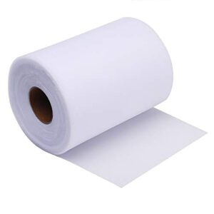 Tulle Roll Spool Fabric for Sewing, Table Skirt and Wedding Decoration, 6 Inches by 100 Yards!(White)