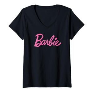 Barbie - Classic Barbie Logo V-Neck T-Shirt